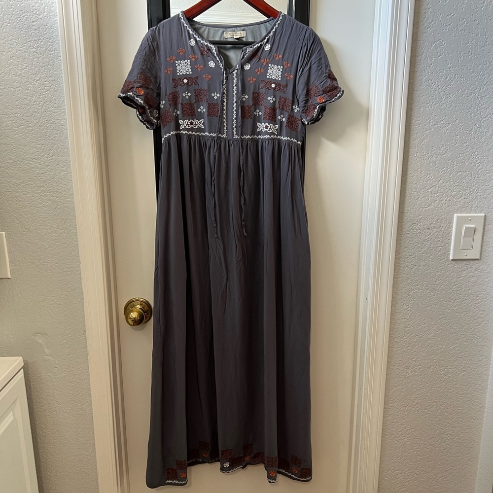 Polagram long grey dress
